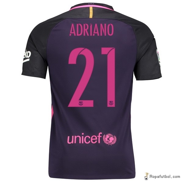 Camiseta Barcelona Replica Segunda Ropa Adriano 2016/17 Purpura